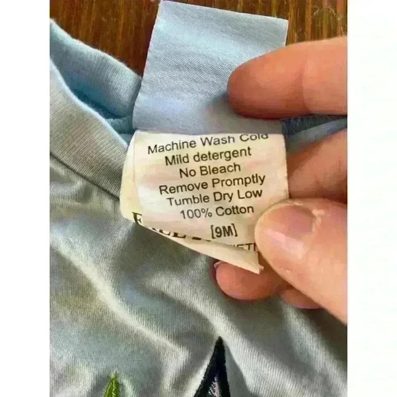 3 Sisters Infant Boys Winter Deer and Tree Design Baby Blue Romper,9 months - Picture 5 of 6